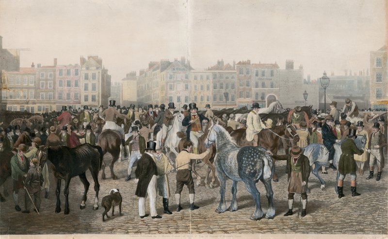 Alter Smithfield-Markt von Jacques Laurent Agasse