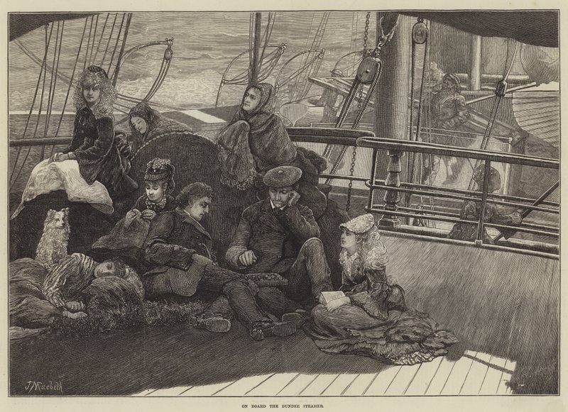 An Bord des Dundee-Dampfers von James Macbeth