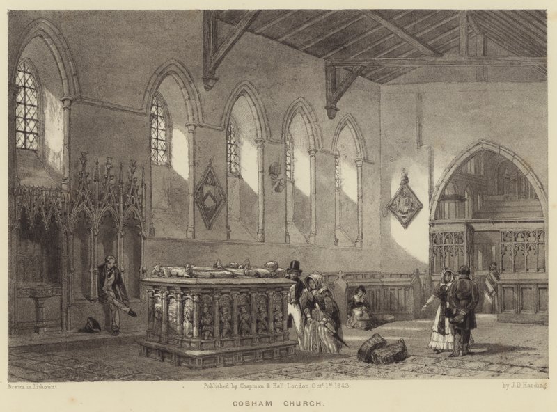 Cobham Kirche (Gravur) von James Duffield Harding