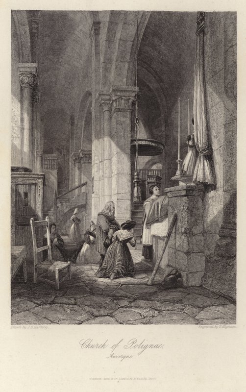 Die Kirche von Polignac in der Auvergne von James Duffield Harding