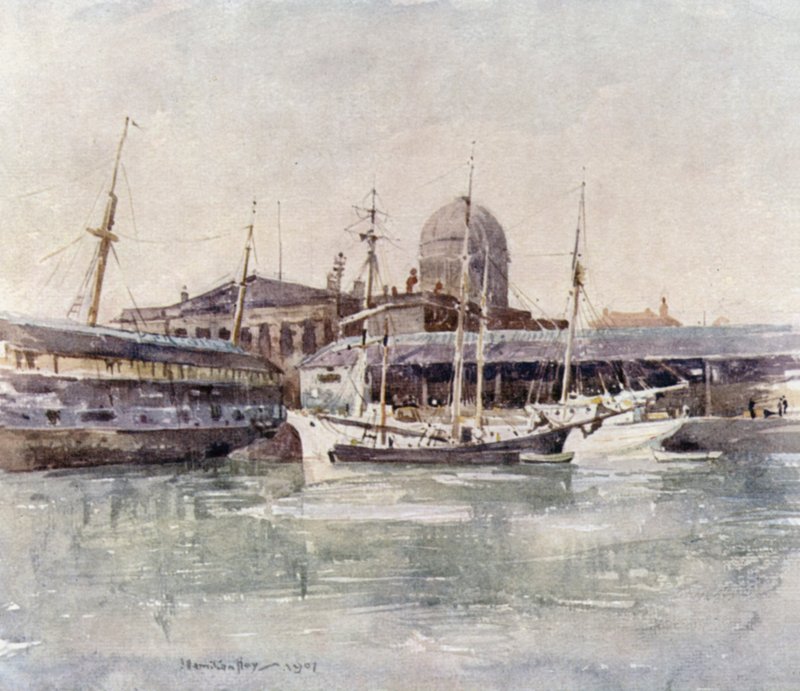Zollhaus vom Salthouse Dock von James Hamilton Hay