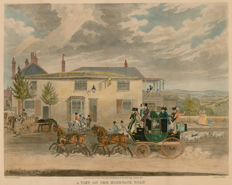 Ein Blick auf die Highgate Road von James Pollard