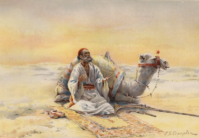 Gebet in der Wüste von James Shaw Crompton