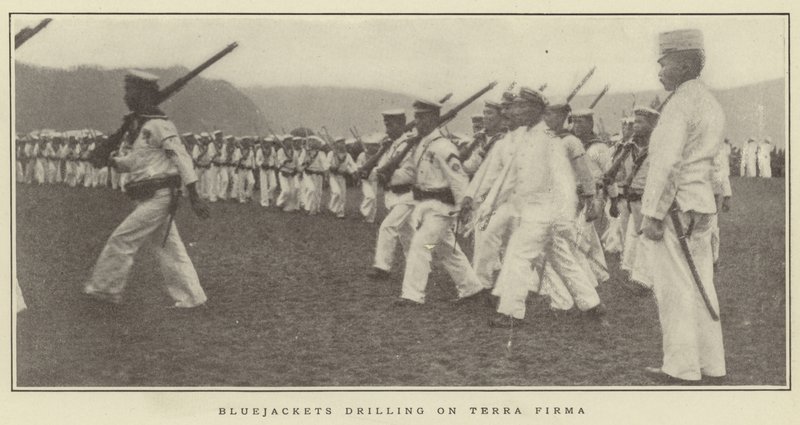 Matrosen üben an Land von Japanese Photographer