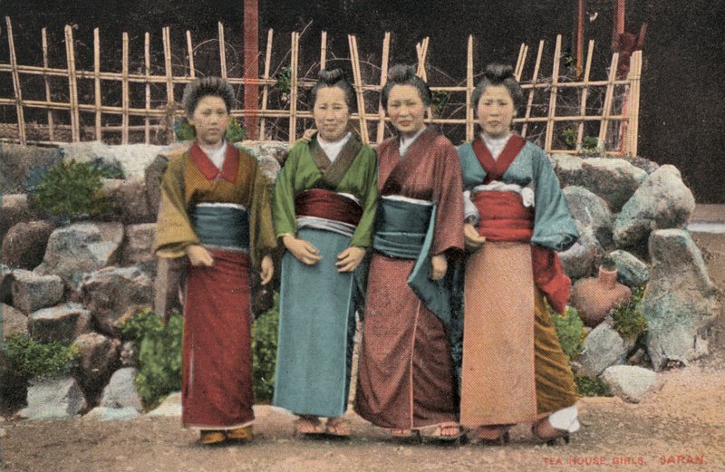 Teestubenmädchen, Japan von Japanese Photographer