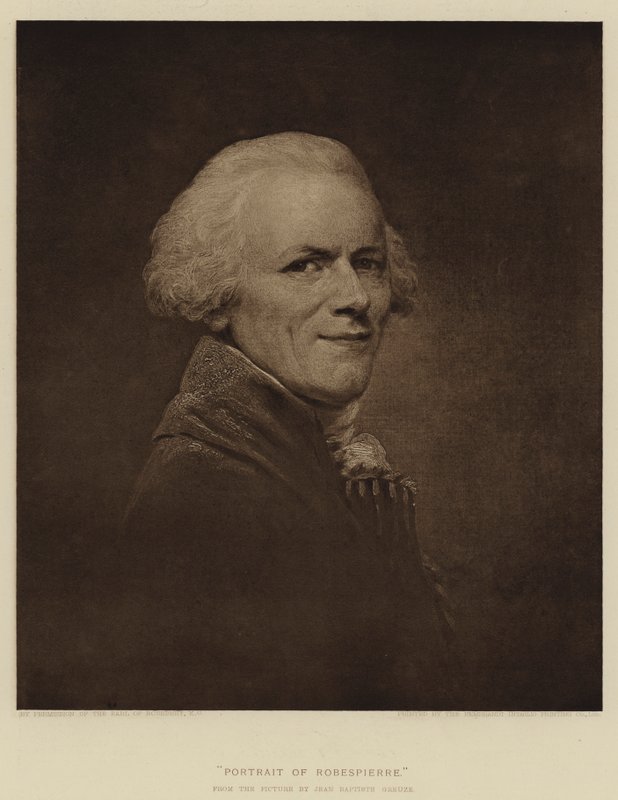 Porträt von Robespierre von Jean Baptiste Greuze