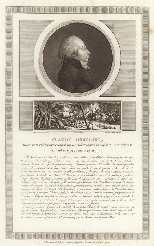 Porträt von Claude Roberjot von Jean Duplessi Bertaux