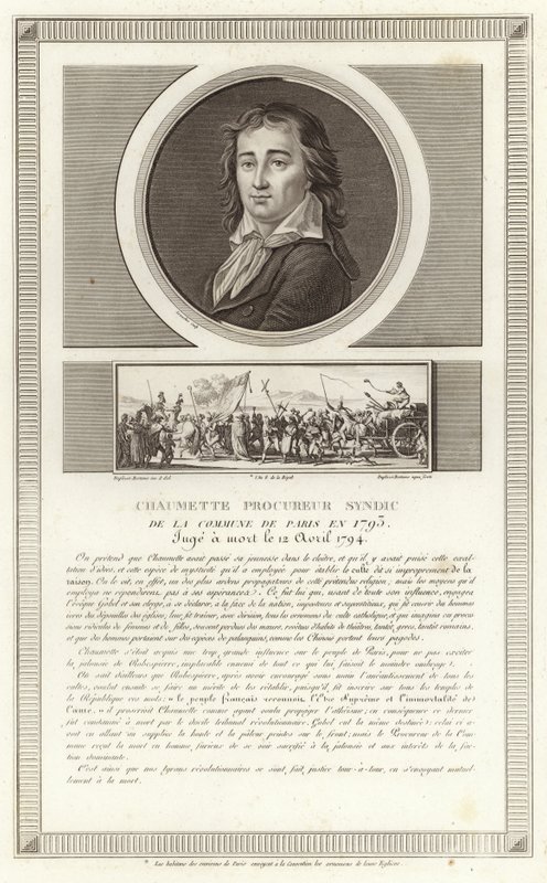 Porträt von Pierre Gaspard Chaumette von Jean Duplessi Bertaux