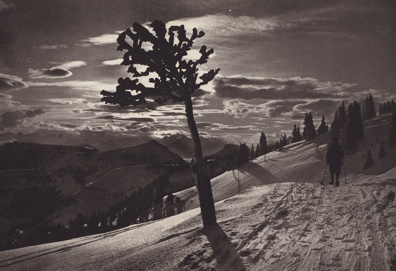 Rigi Kaltbad, Mondnacht im Winter von Jean Gaberell