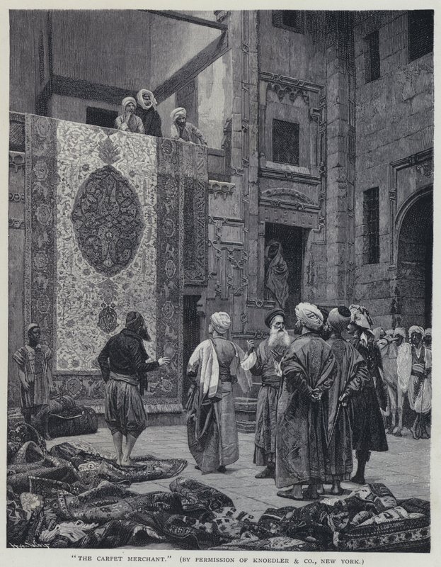 Der Teppichhändler von Jean Leon (after) Gerome