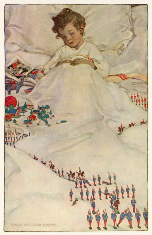 Das Land der Gegenpane (Farblithografie) von Jessie Willcox Smith