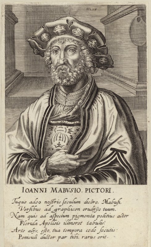 Porträt von Jan Mabuse von Johan Wierix