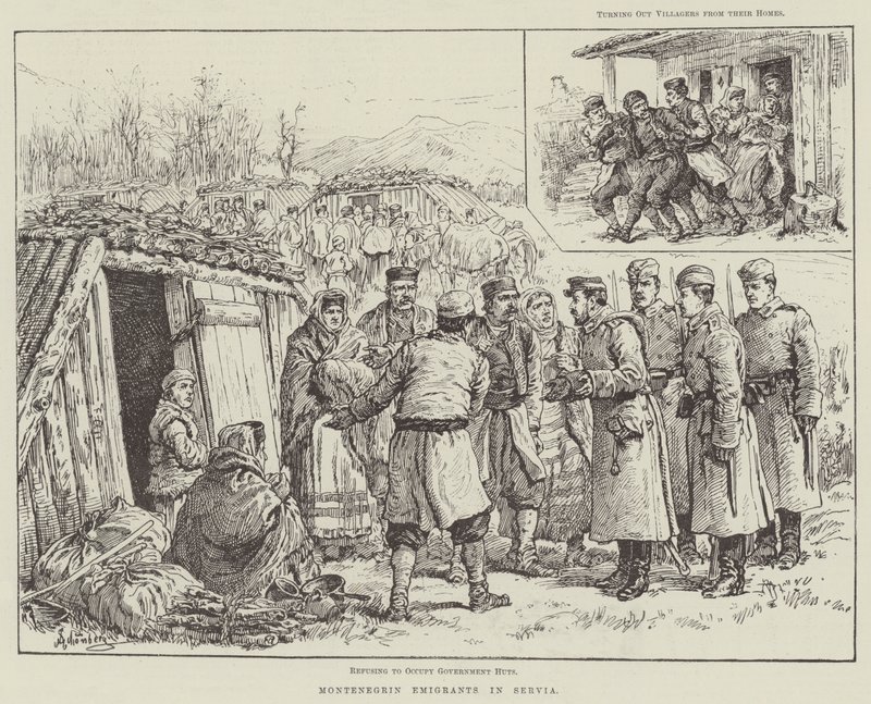 Montenegrinische Auswanderer in Serbien von Johann Nepomuk Schonberg