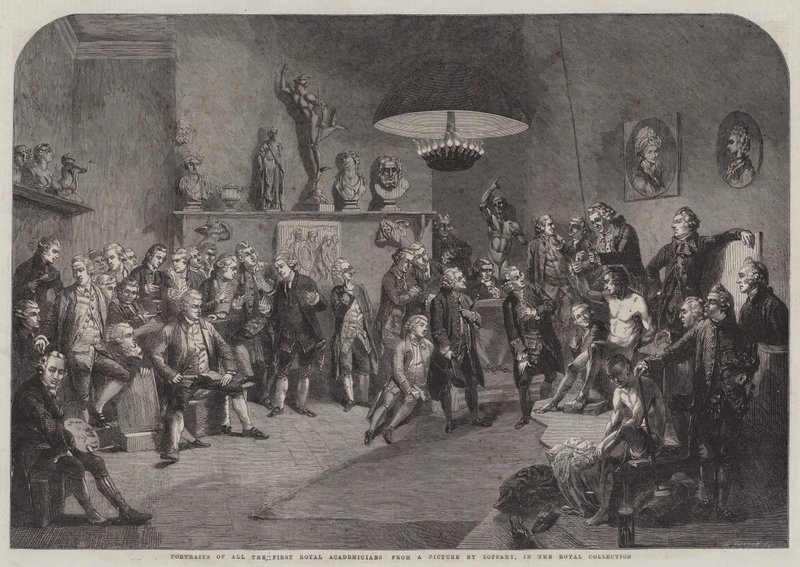 Porträts aller ersten königlichen Akademiker von Johan Joseph Zoffany