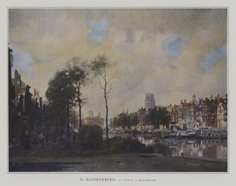 Kanal in Rotterdam von Johannes Karel Christian Klinkenberg