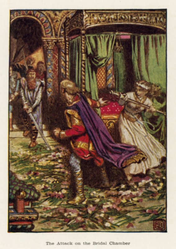 Der Angriff auf die Brautkammer von John Byam Liston Shaw