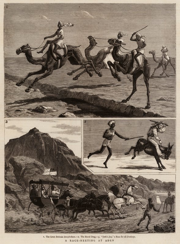 Ein Pferderennen in Aden von John Charles Dollman