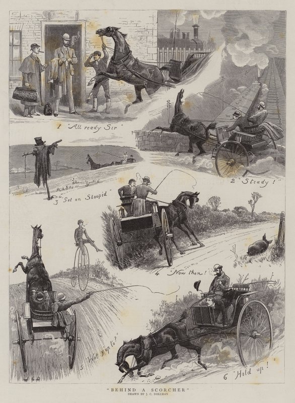 Hinter einem Rennfahrer von John Charles Dollman