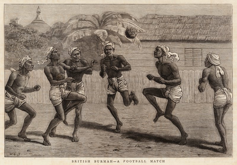 Britisch-Burma, ein Fußballspiel von John Charles Dollman