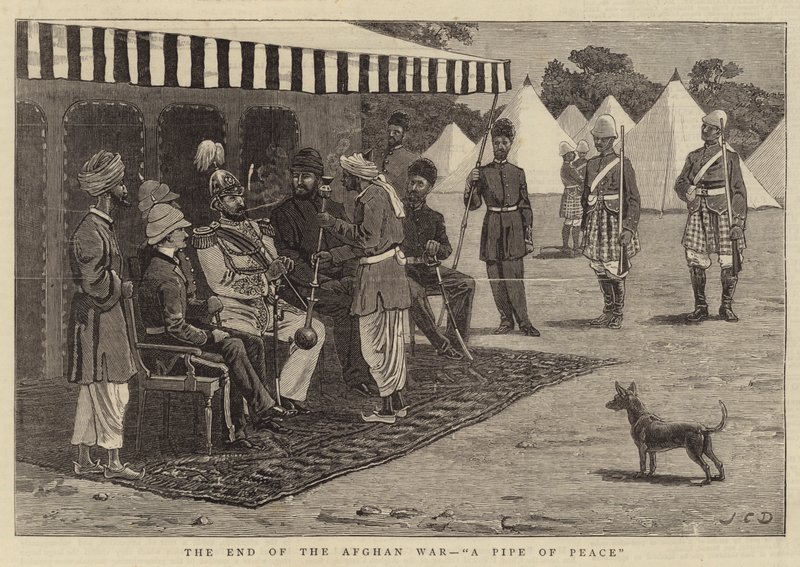 Das Ende des Afghanischen Krieges, Eine Friedenspfeife von John Charles Dollman