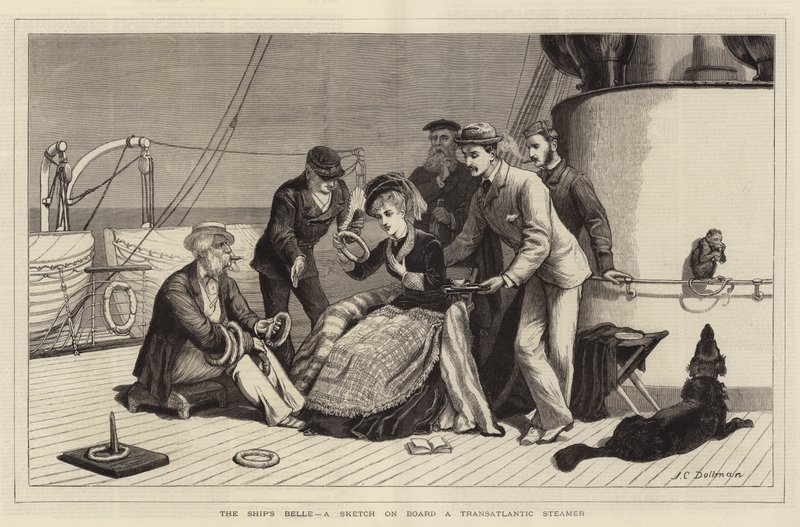 Die Schiffsglocke, eine Skizze an Bord eines transatlantischen Dampfers von John Charles Dollman