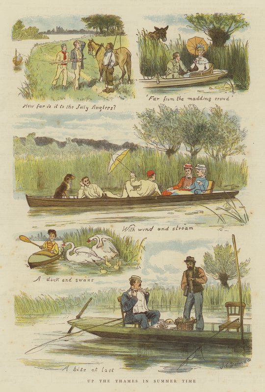 Auf der Themse im Sommer (Chromolitho) von John Charles Dollman