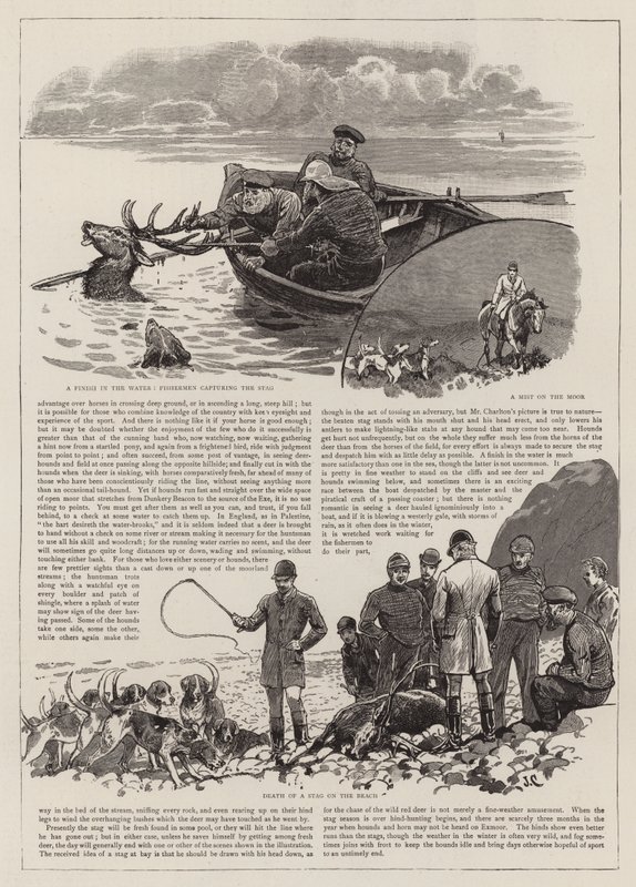Die Jagd auf den wilden Rothirsch auf Exmoor von John Charlton