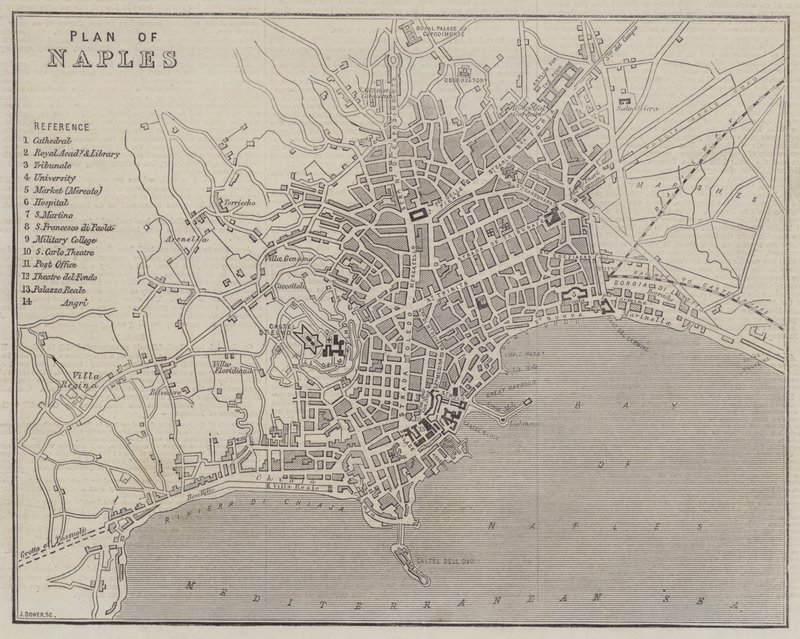 Plan von Neapel von John Dower