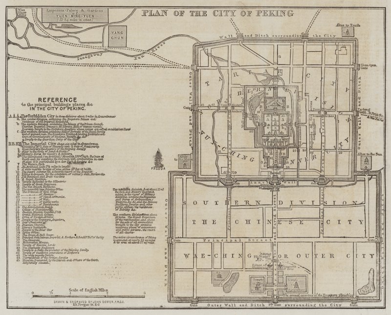 Plan der Stadt Peking von John Dower