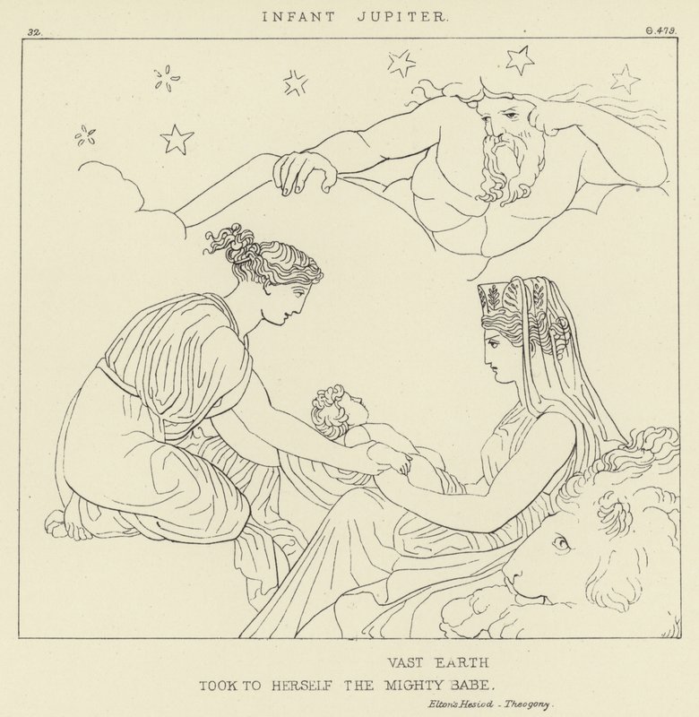 Jupiter als Kind von John Flaxman