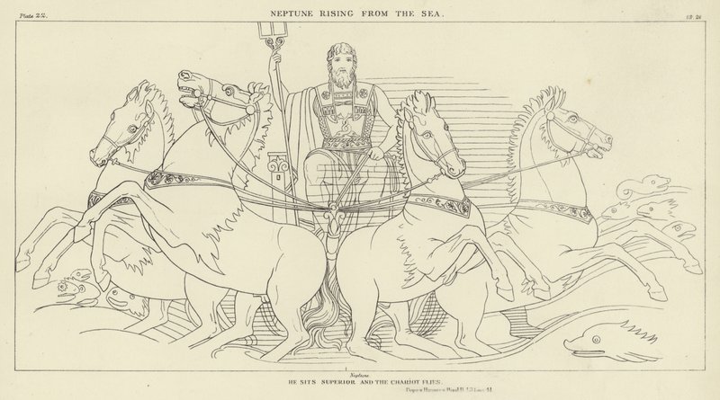 Neptun erhebt sich aus dem Meer von John Flaxman