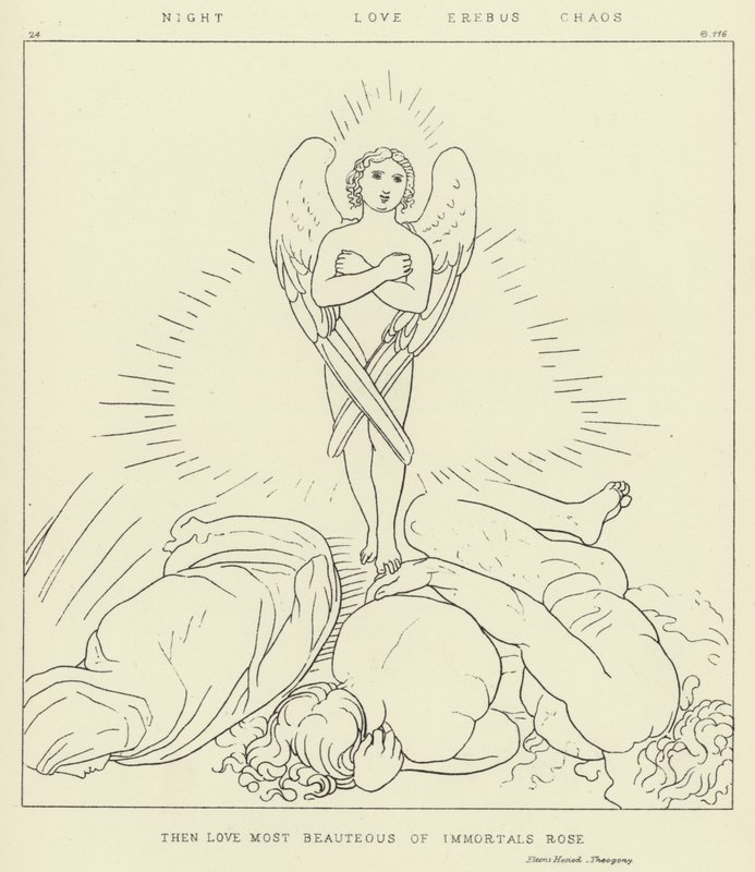 Nacht, Liebe, Erebus, Chaos von John Flaxman