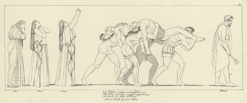 Sieben Häuptlinge gegen Theben von John Flaxman