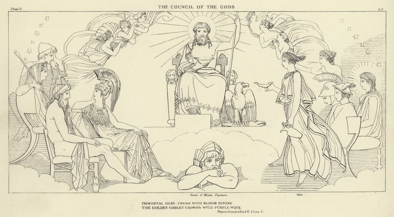 Der Rat der Götter von John Flaxman