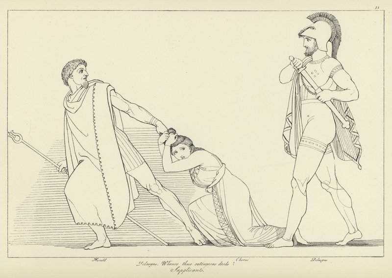 Die Bittsteller von John Flaxman