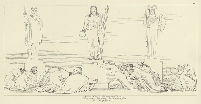 Die Bittsteller von John Flaxman
