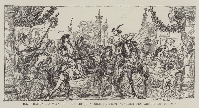 Illustration zu Ivanhoe von John Gilbert