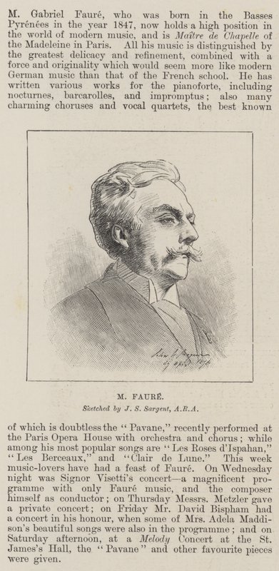 M Faure von John Singer Sargent
