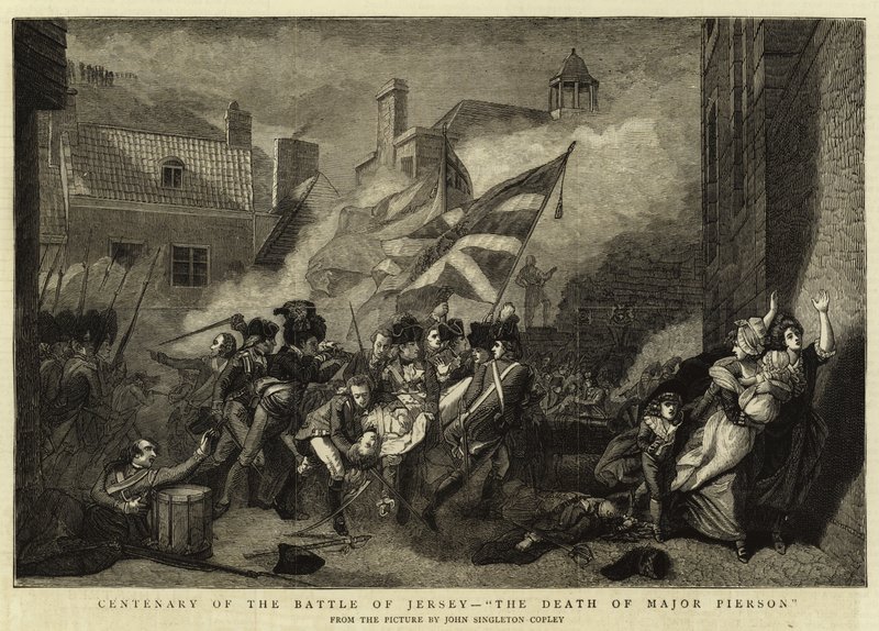 Hundertjahrfeier der Schlacht von Jersey, Der Tod von Major Pierson von John Singleton Copley