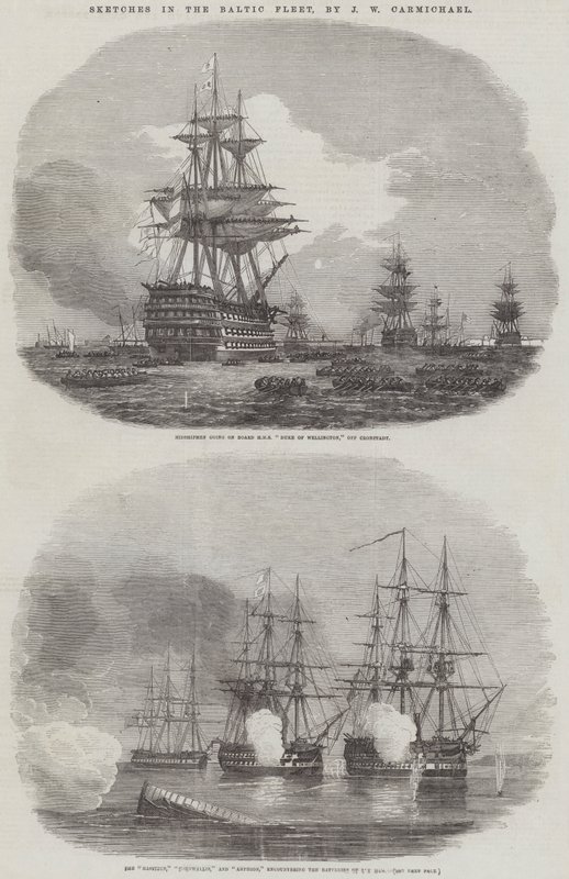 Skizzen in der Ostseeflotte von John Wilson Carmichael