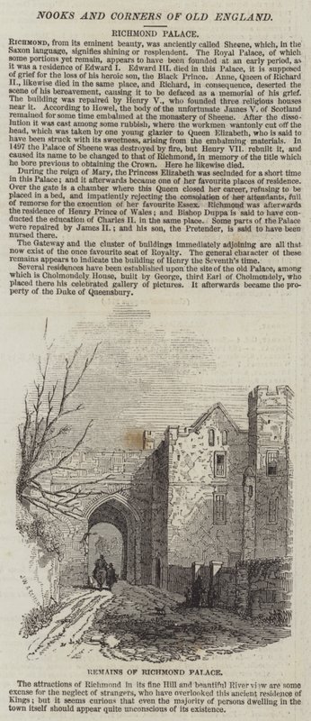 Überreste des Richmond Palace von John Wykeham Archer
