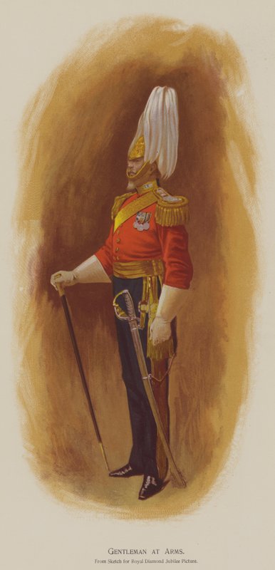 Gentleman at Arms (Farblithografie) von John (after) Charlton