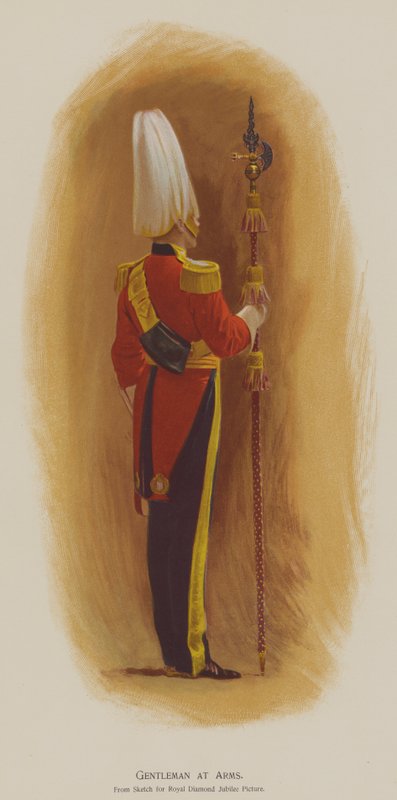 Gentleman at Arms (Farblithographie) von John (after) Charlton