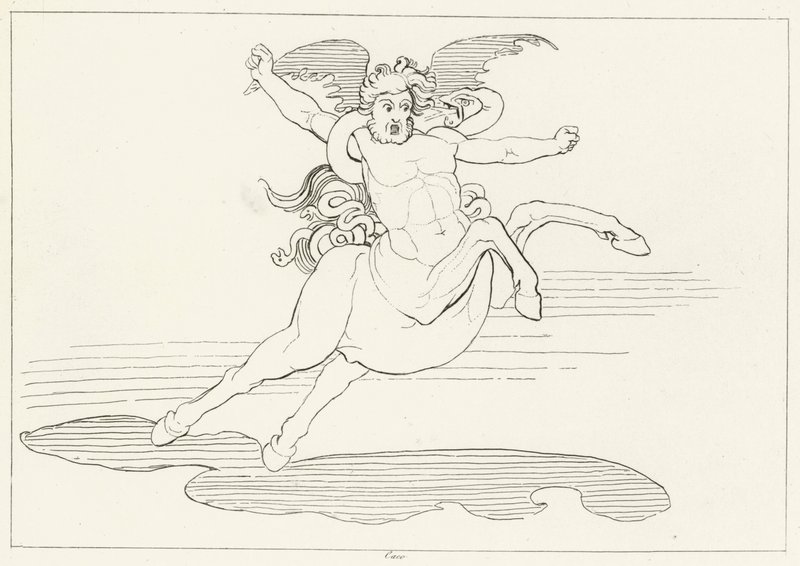 Cacus, Inferno, Gesang 25 (Gravur) von John (after) Flaxman