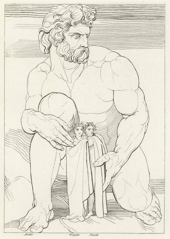 Die Riesen, Inferno, Gesang 31 (Gravur) von John (after) Flaxman
