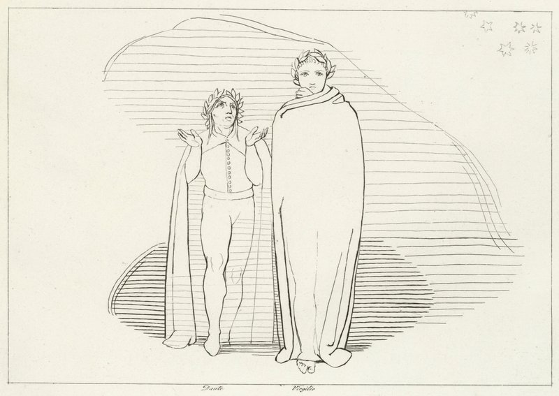 Der Wiederaufstieg, Inferno, Gesang 34 (Gravur) von John (after) Flaxman
