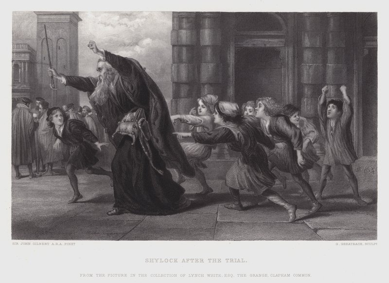 Shylock nach dem Prozess von John (after) Gilbert