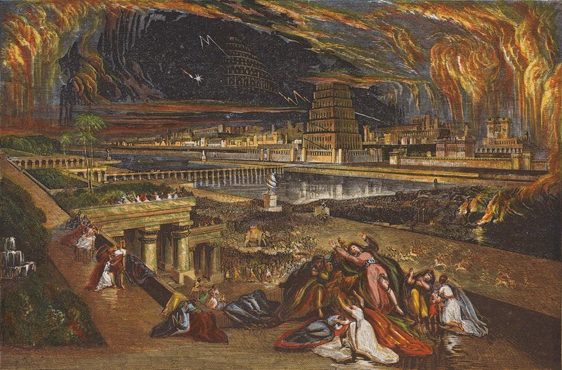 Fall von Babylon von John (after) Martin