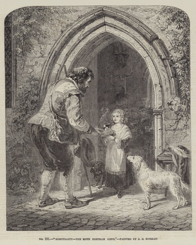 Gastfreundschaft, das Mote, Ightham, Kent von John Callcott Horsley