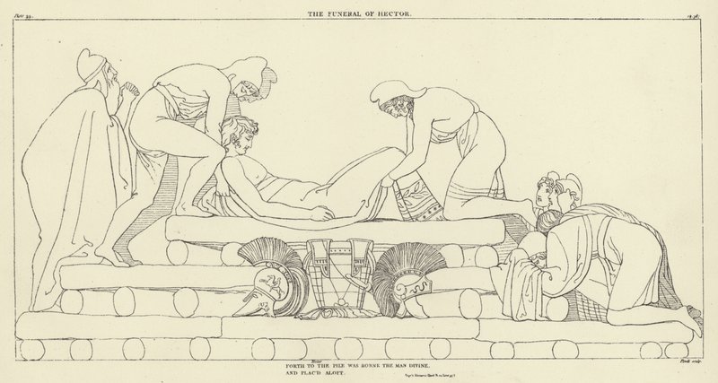 Das Begräbnis von Hector von John Flaxman